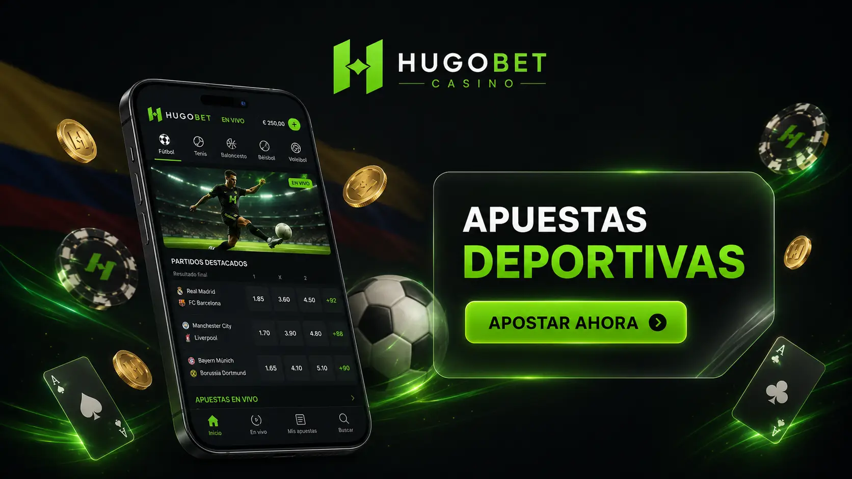 Apuestas deportivas en Hugobet