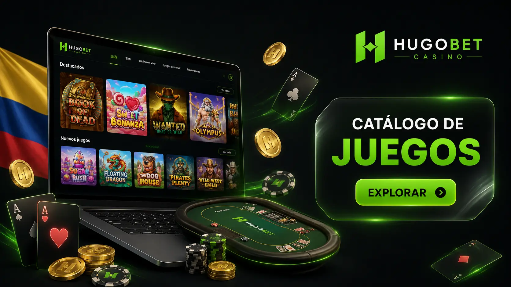 Catálogo de juegos en Hugobet Casino